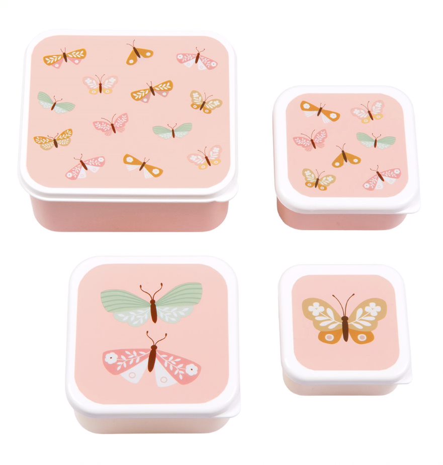 A Little Lovely Company Lunch Box Set Butterflies