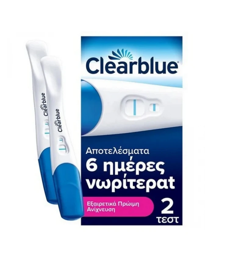 Clearblue Τεστ Εγκυμοσύνης Εξαιρετικά Πρώιμης Ανίχνευσης 2Τεμάχια