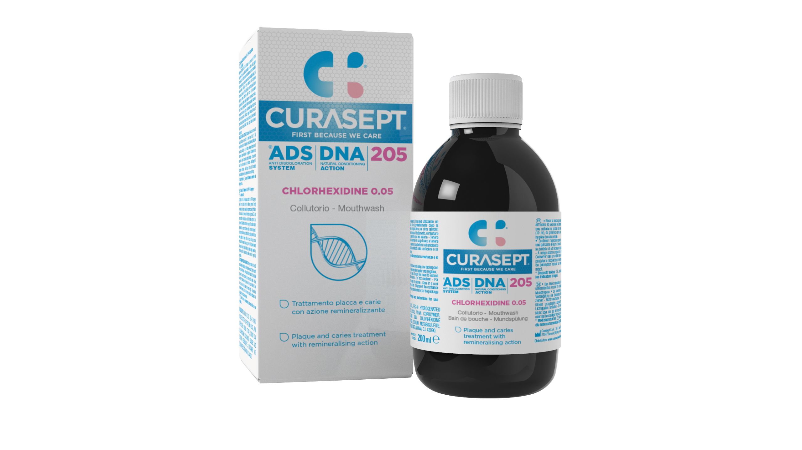 Curaprox Curasept ADS DNA 205 Στοματικό Διάλυμα με 0,05% Χλωρεξιδίνη 200ml