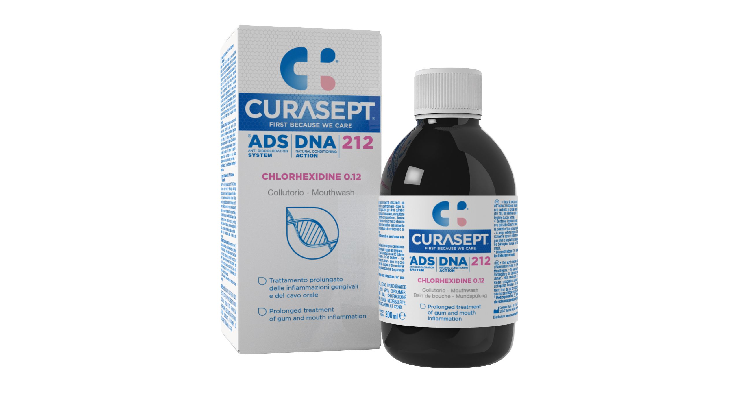 Curaprox Curasept ADS DNA 212 Στοματικό Διάλυμα με 0,12% Χλωρεξιδίνη 200ml