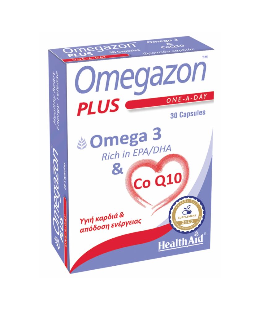 Health Aid Omegazon Plus Omega 3 & Co Q10 30Κάψουλες