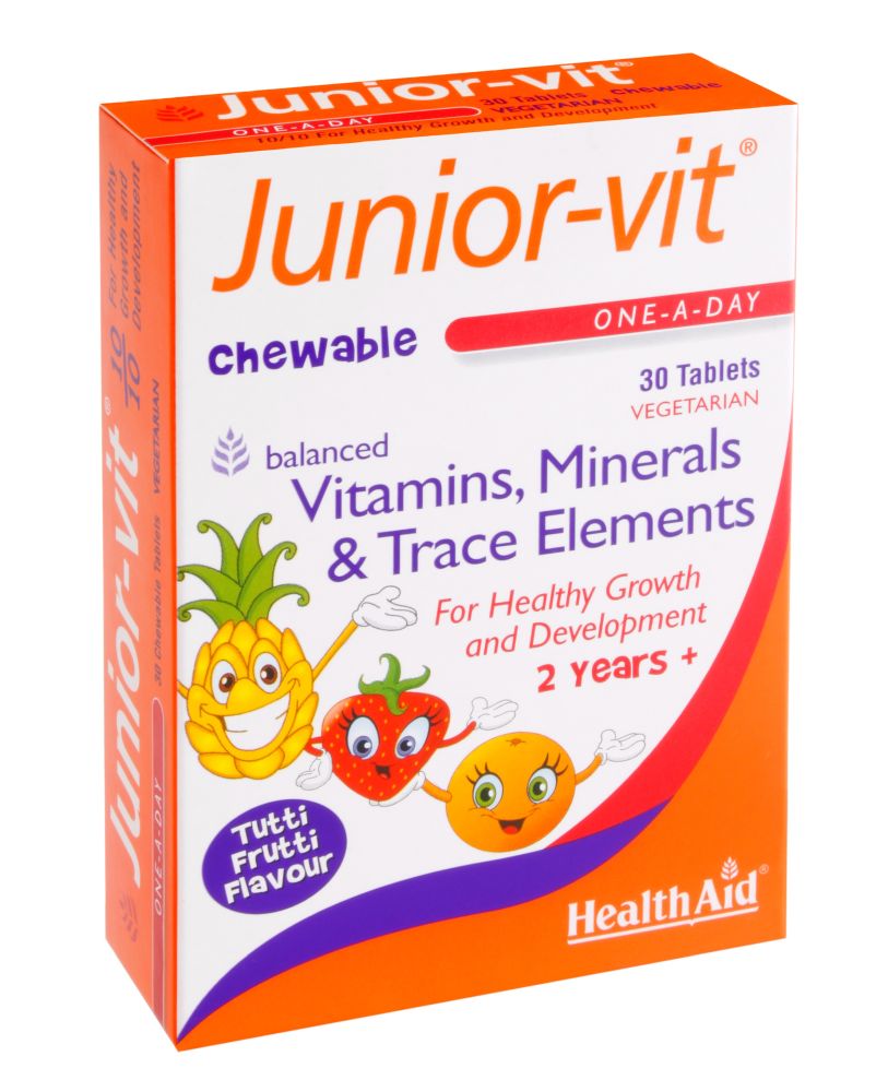 Health Aid Junior-Vit 30Μασώμενες Ταμπλέτες