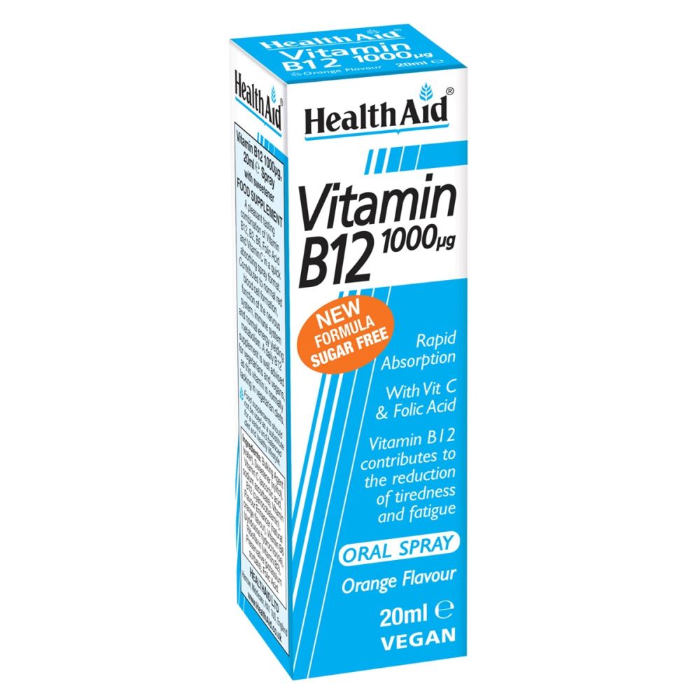 Health Aid Vitamin B12 1000μg Oral Spray με γεύση Πορτοκάλι 20ml