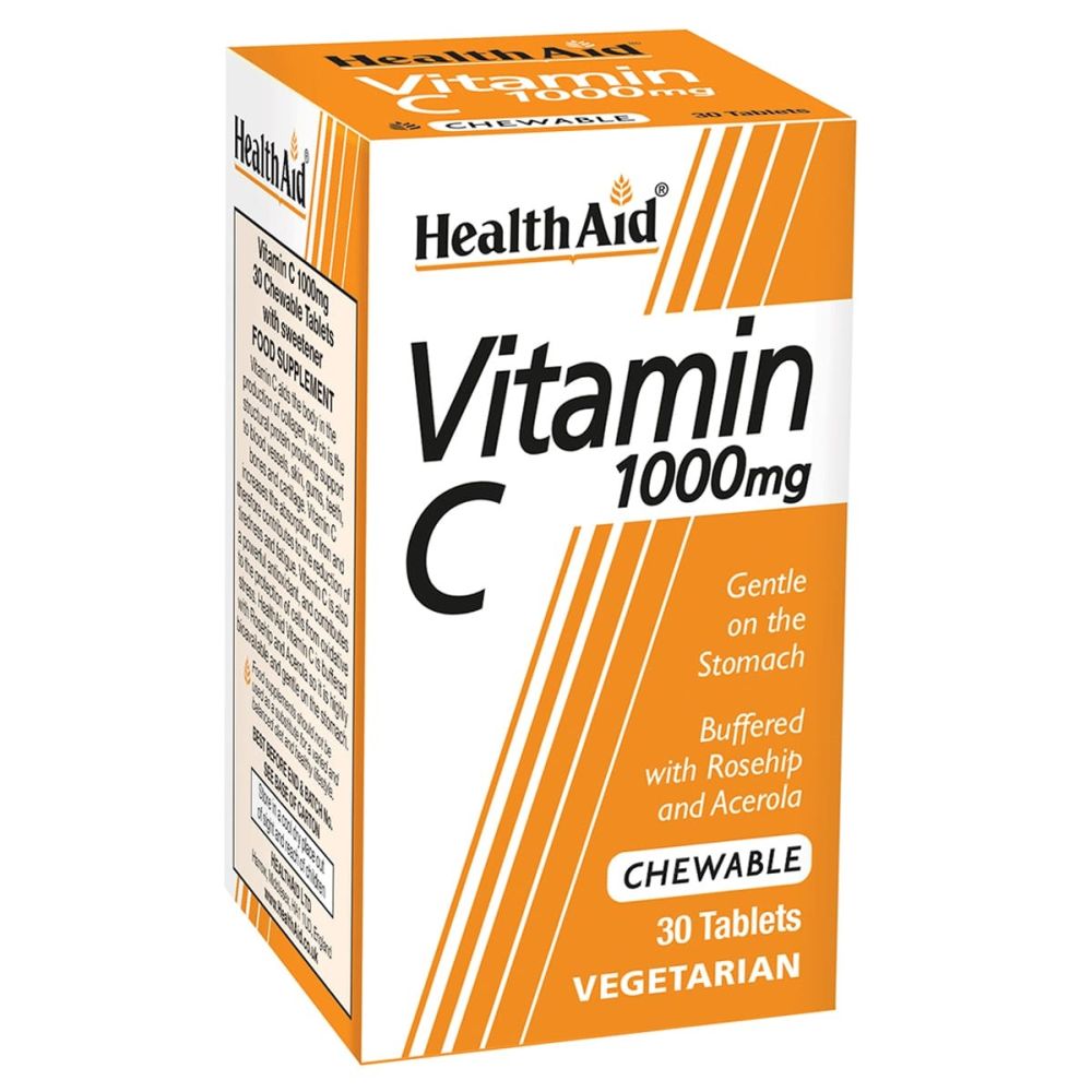 Health Aid Vitamin C 1000mg Chewable 30Μασώμενα Δισκία