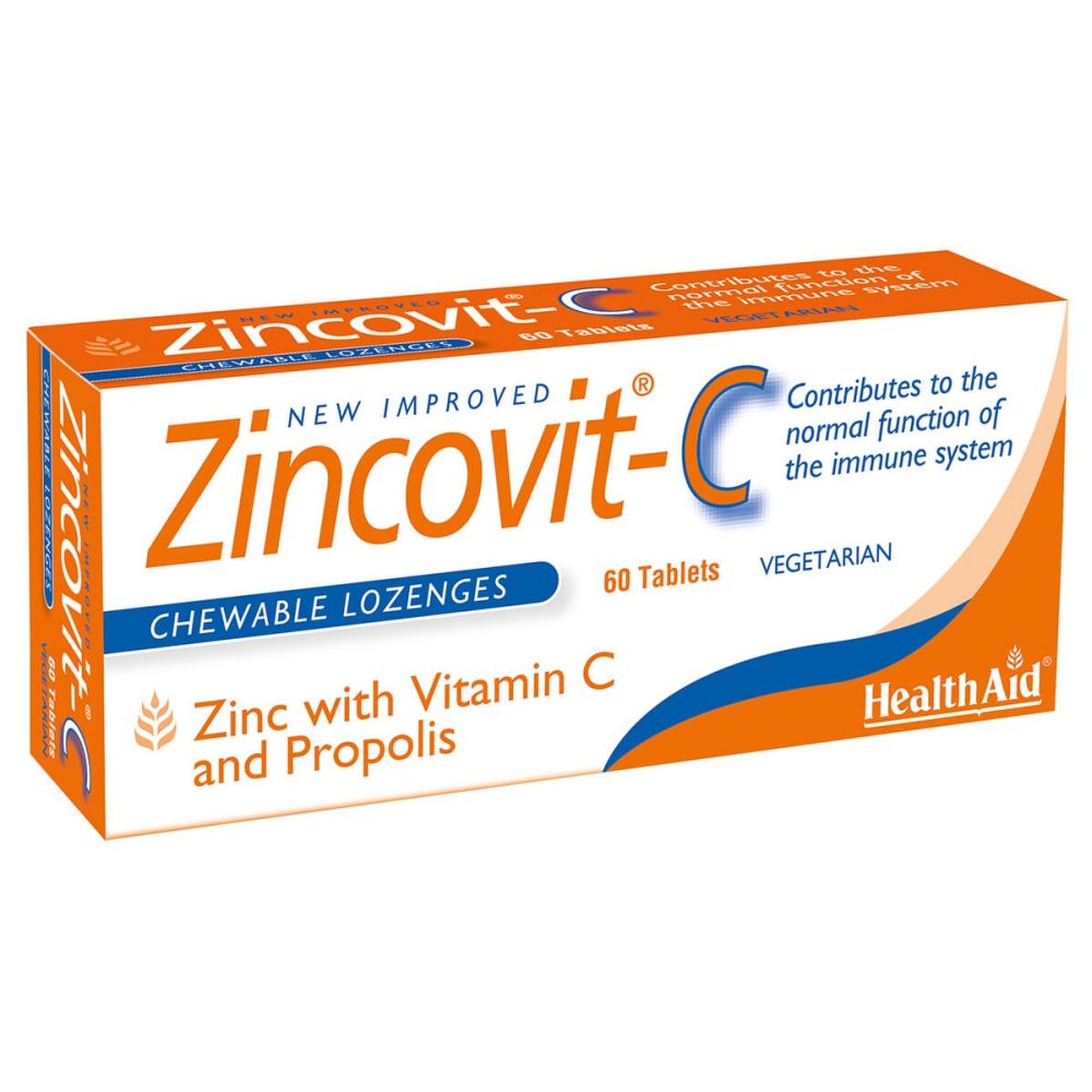 Health Aid Zincovit-C 60Μασώμενες Ταμπλέτες