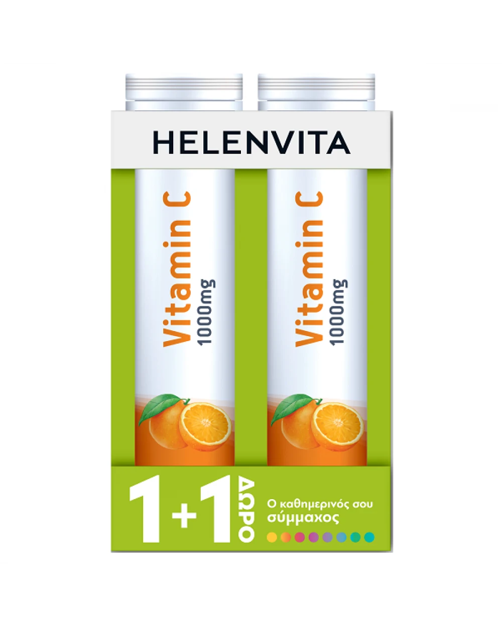 Helenvita Promo Vitamin C 1000mg 2x20Αναβράζοντα Δισκία 1+1 ΔΩΡΟ