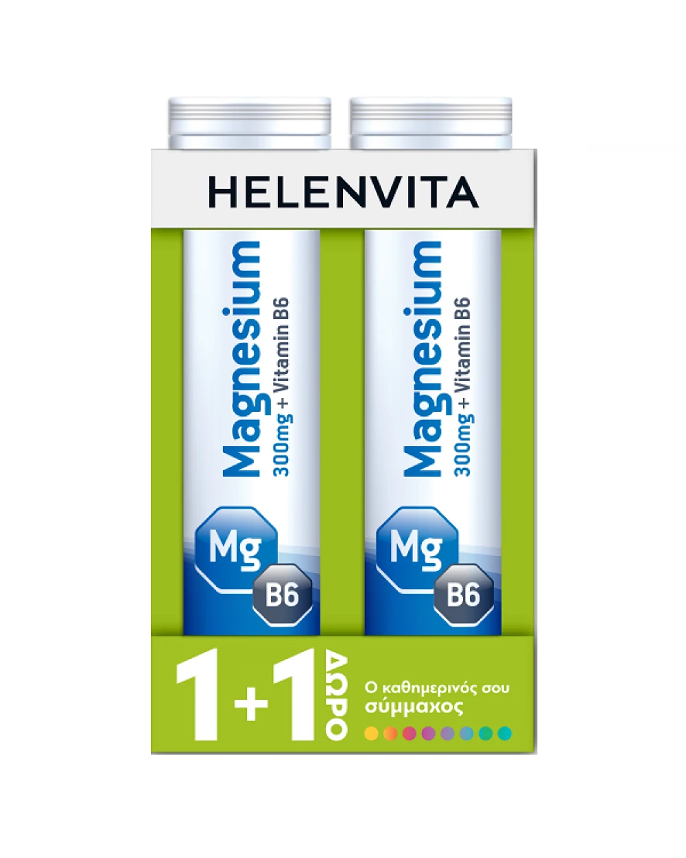 Helenvita Promo Magnesium 300mg + Vitamin B6 20Αναβράζοντα Δισκία 1+1 ΔΩΡΟ