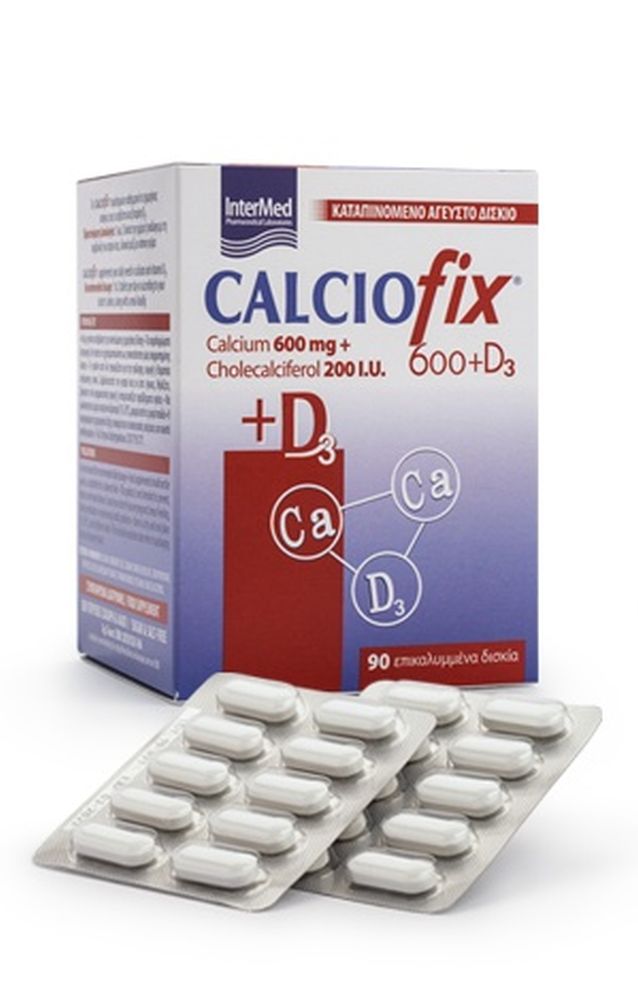 Intermed Calciofix 600mg + 200IU D3 90Δισκία