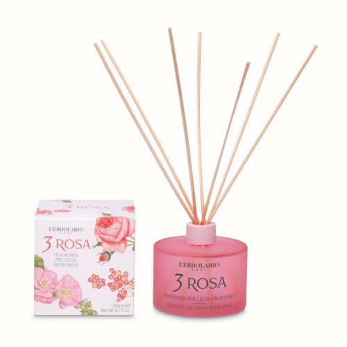 L’Erbolario 3 Rosa Fragranza per Legni Profumati 125ml