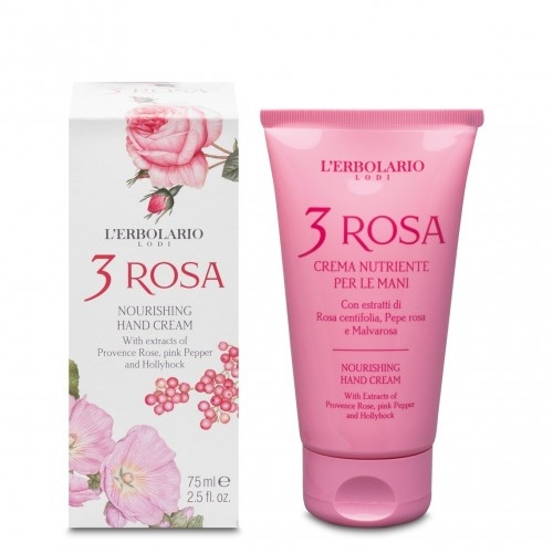 L’Erbolario 3 Rosa Crema Nutriente per le Mani 75ml