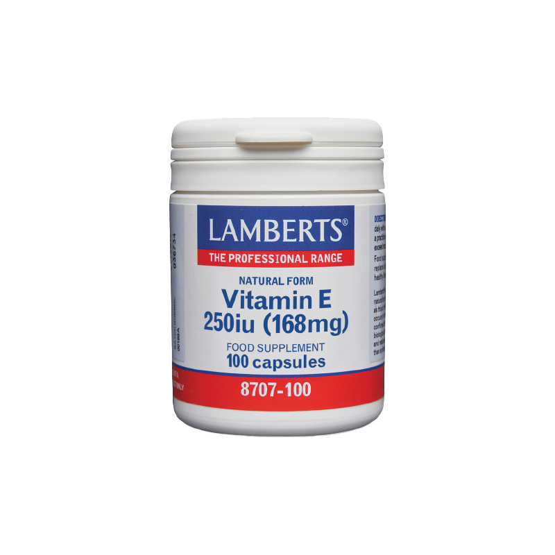 Lamberts Vitamin E 250iu Natural Form 168mg 100Κάψουλες