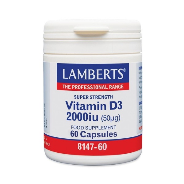 Lamberts Vitamin D3 2000iu(50μg) 60Κάψουλες