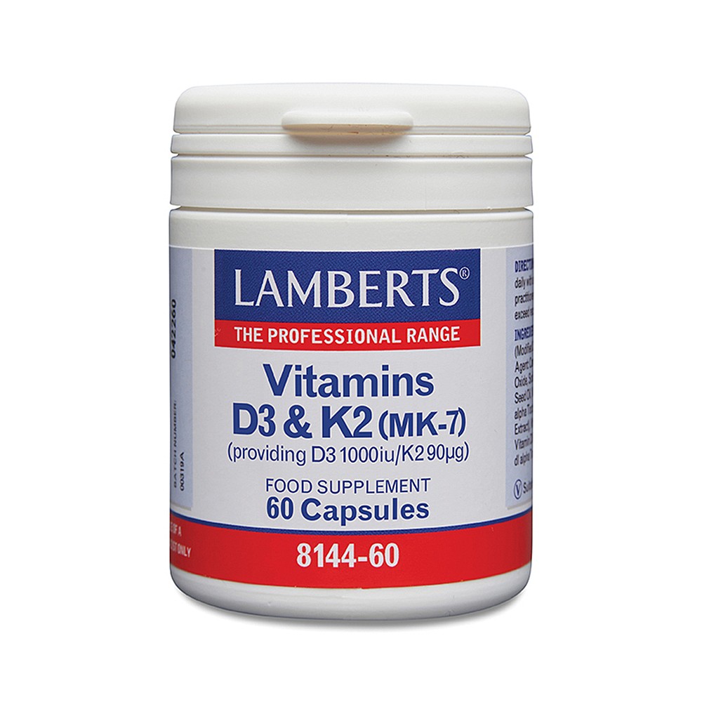 Lamberts Vitamins D3 1000IU + K2 90μg 60Κάψουλες