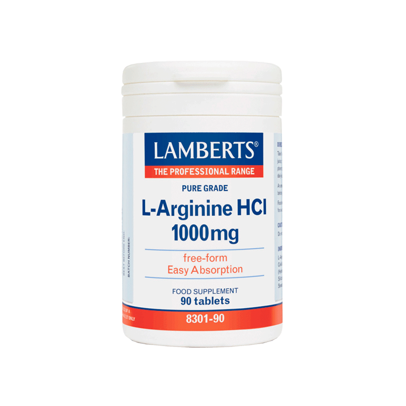 Lamberts L-Arginine HCl 1000mg 90Ταμπλέτες                                        