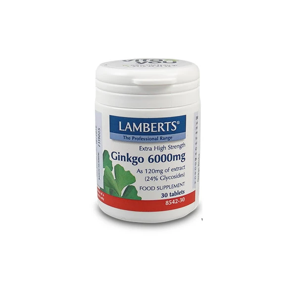 Lamberts Ginkgo 6000mg 30Ταμπλέτες                          