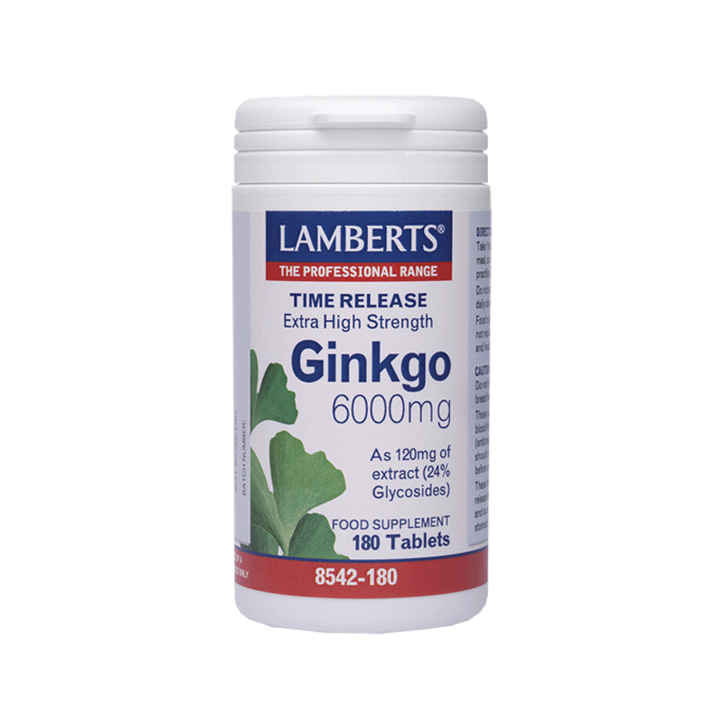 Lamberts Ginkgo 6000mg 180Ταμπλέτες                                    