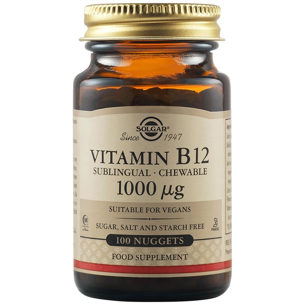 Solgar Vitamin B12 1000mg 100 Υπογλώσσια Δισκία