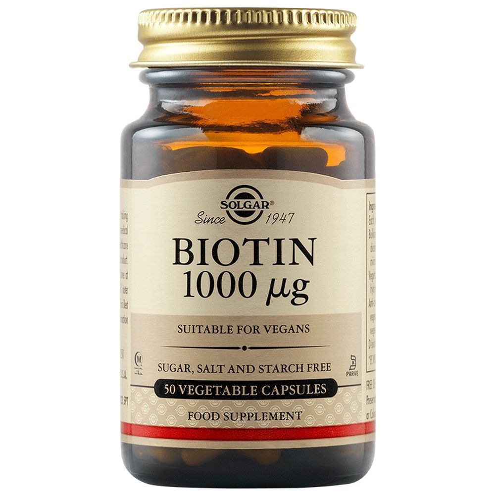 Solgar Biotin 1000mg 50Φυτικές Κάψουλες