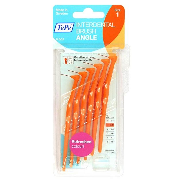 TePe Angle Μεσοδόντια Βουρτσάκια Πορτοκαλί 0.45mm 6Τεμάχια