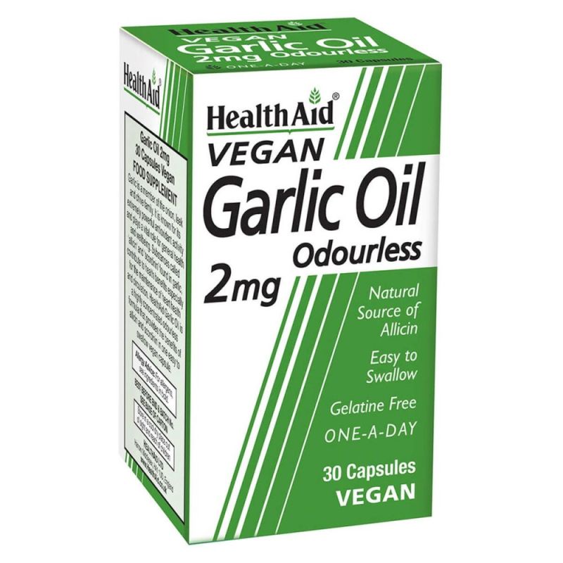 Φωτογραφία από Health Aid Garlic Oil 2mg 30Φυτικές Κάψουλες