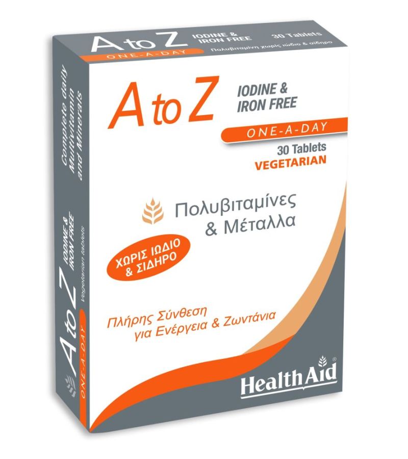 Φωτογραφία από Health Aid A To Z Iodine & Iron Free 30Ταμπλέτες