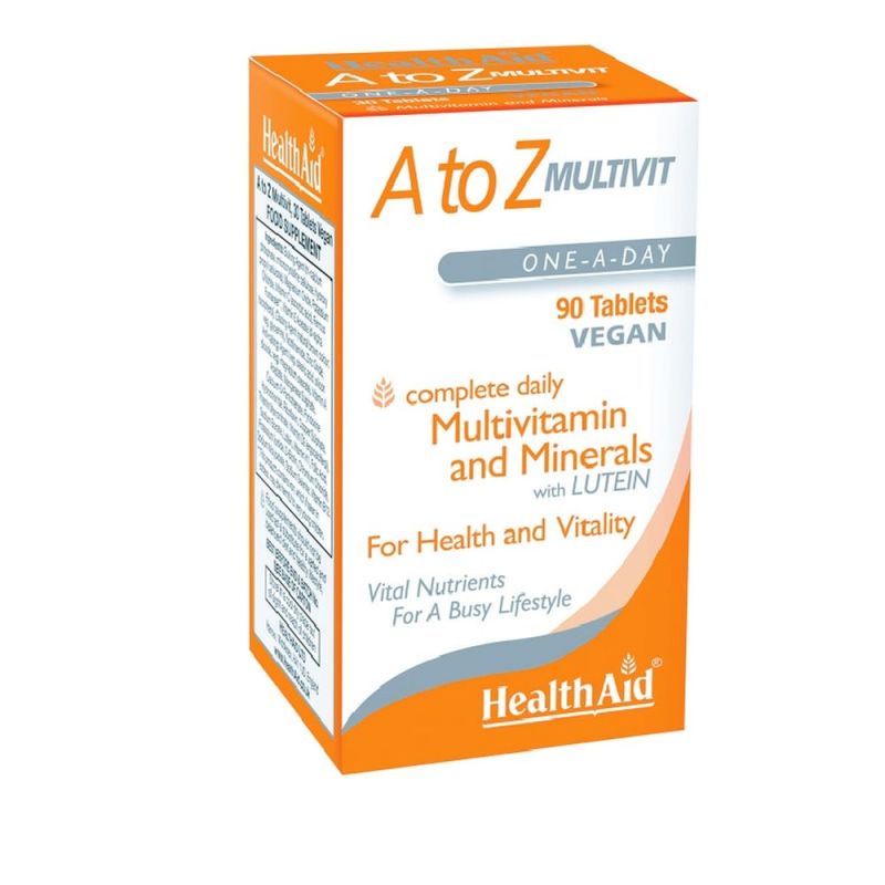 Φωτογραφία από Health Aid A to Z Multivit and Minerals with Lutein 90Ταμπλέτες