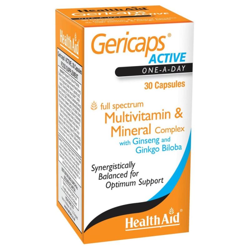 Φωτογραφία από Health Aid Gericaps Active Multivitamin Ginseng & Gingo Biloba 30Κάψουλες