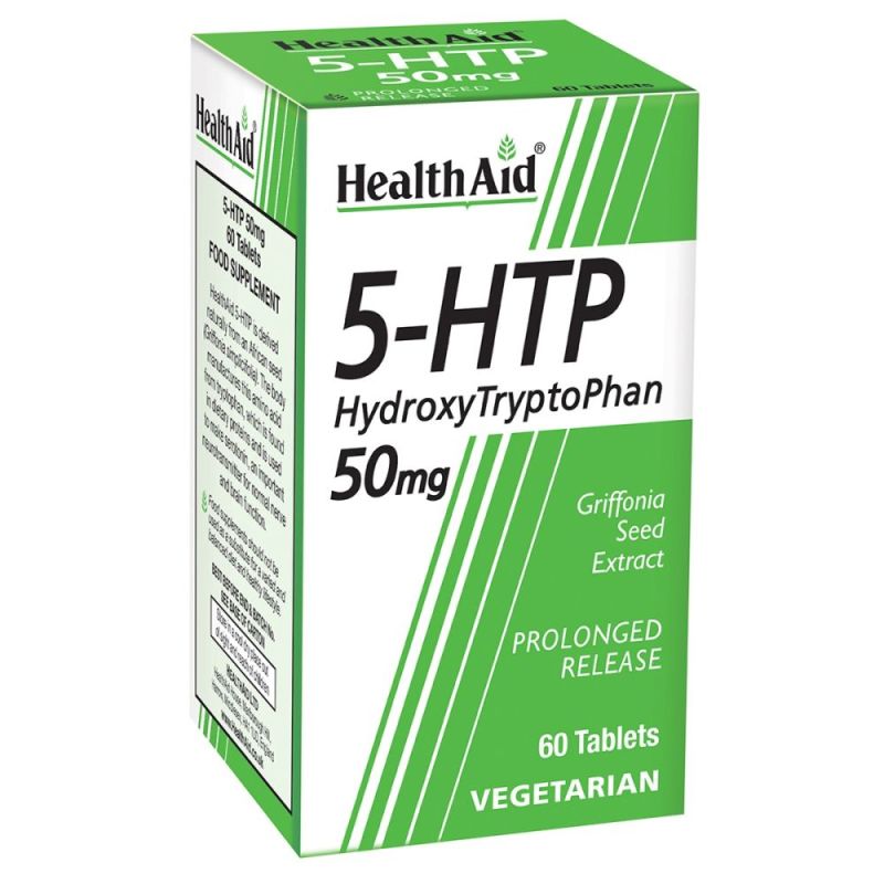 Φωτογραφία από Health Aid 5-HTP L-5 Hydroxytryptophan 50mg 60Ταμπλέτες