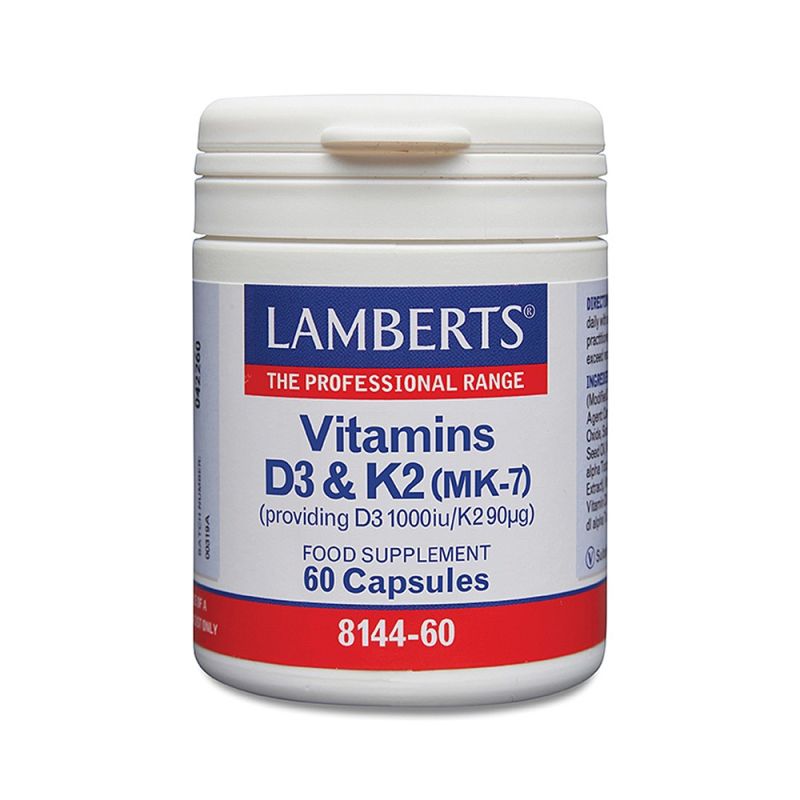 Φωτογραφία από Lamberts Vitamins D3 1000IU + K2 90μg 60Κάψουλες