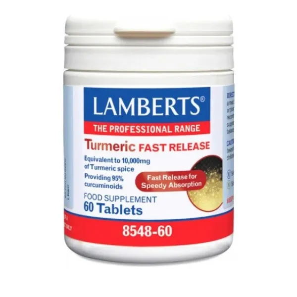 Φωτογραφία από Lamberts Turmeric Fast Release 60Ταμπλέτες